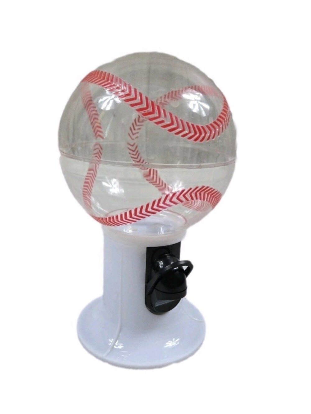 Vintage 90s Desktop Baseball Gumball Machine Hilco 1999 Manual Dispense Clear